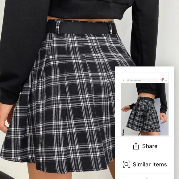 Plaid skater skirt size M - Picture 5 of 5